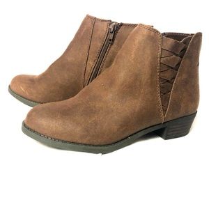 Coffee Brown Leather Boots